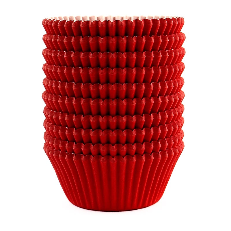 Eoonfirst Standard Size Baking Cups New Year Party Cupcake Liners 200 Pcs (Red) - Image 1